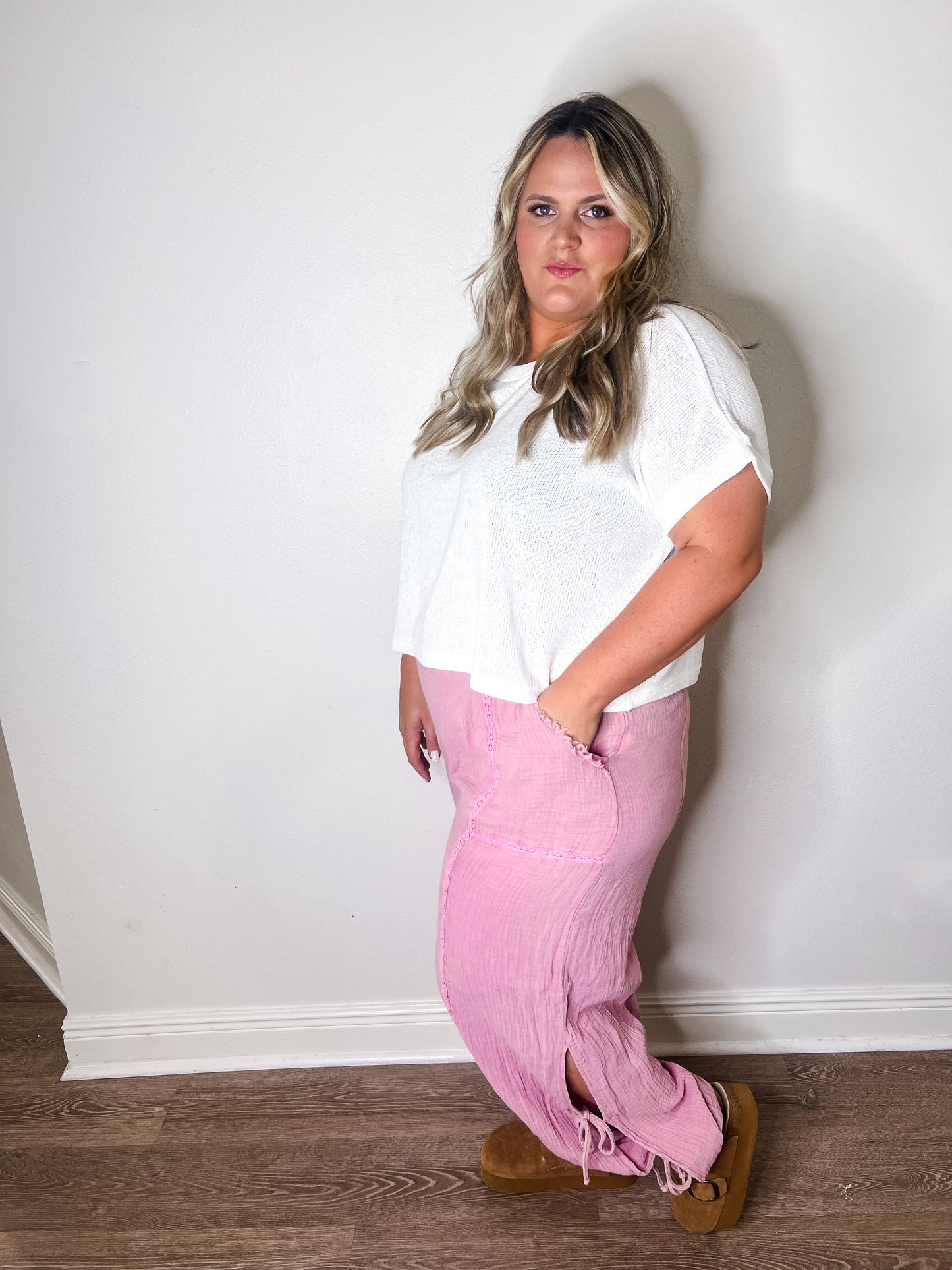 Boho breeze Vintage Mauve Jogger Gauze