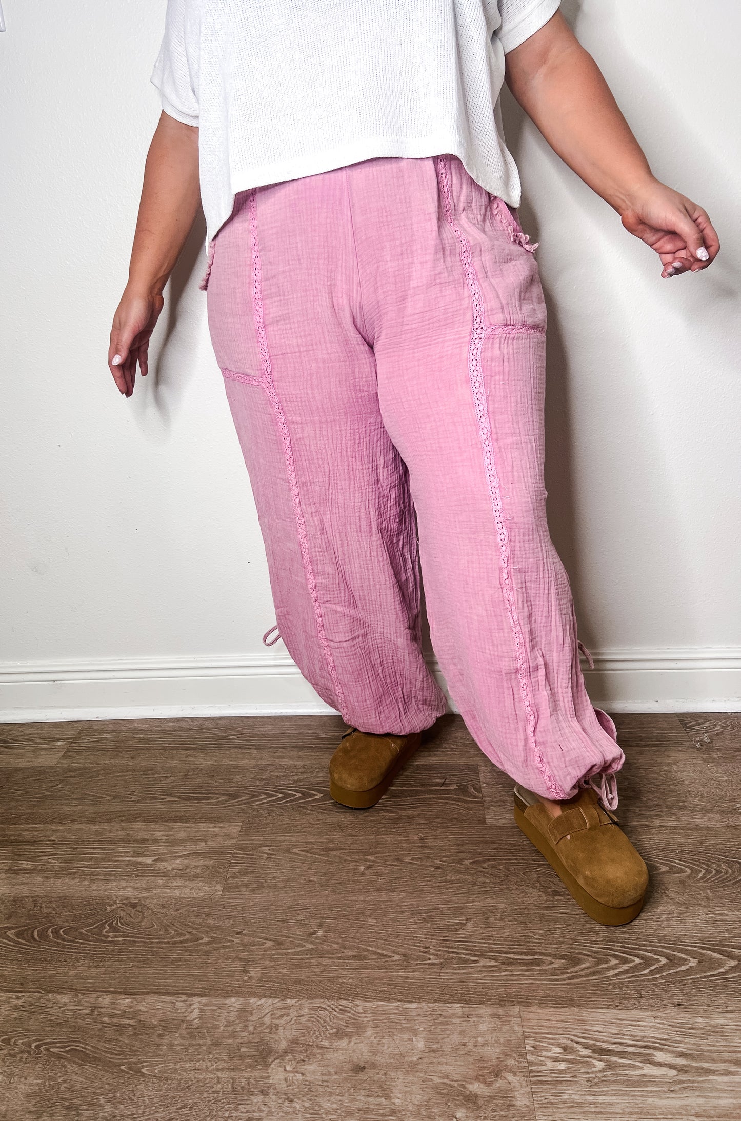 Boho breeze Vintage Mauve Jogger Gauze
