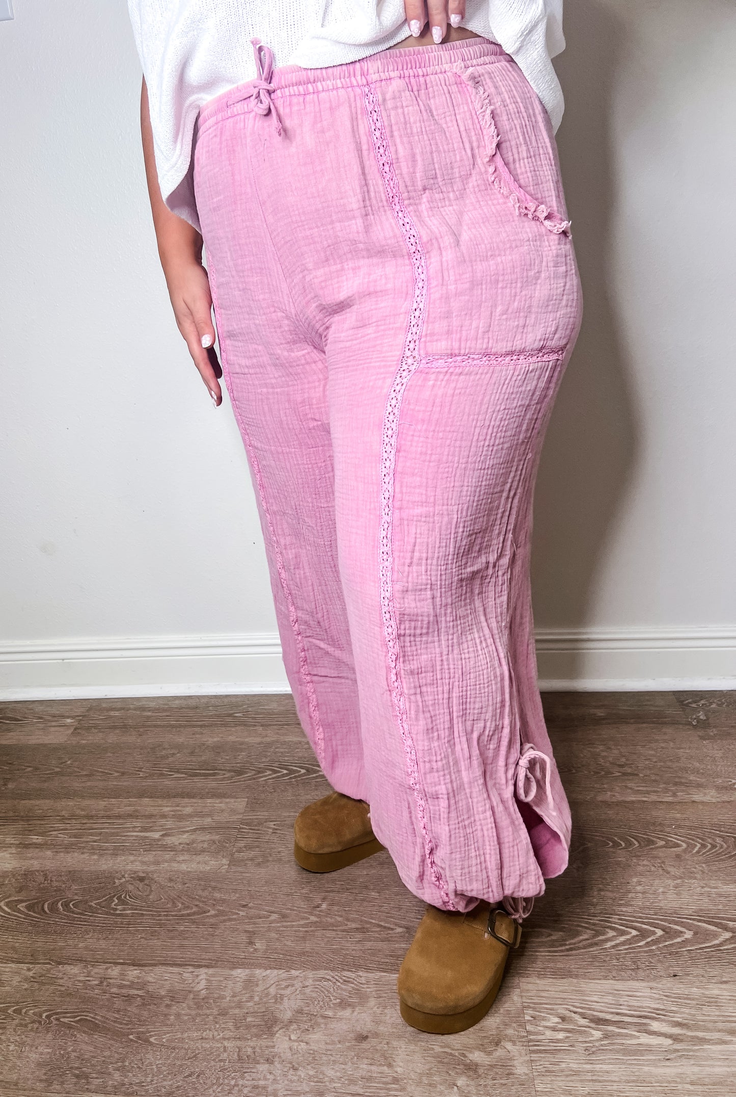 Boho breeze Vintage Mauve Jogger Gauze