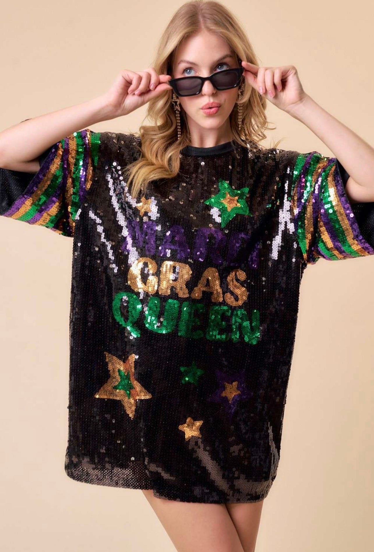 Mardi Gras Queen Sequin Top