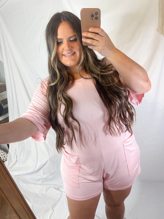 Josie Romper Pink