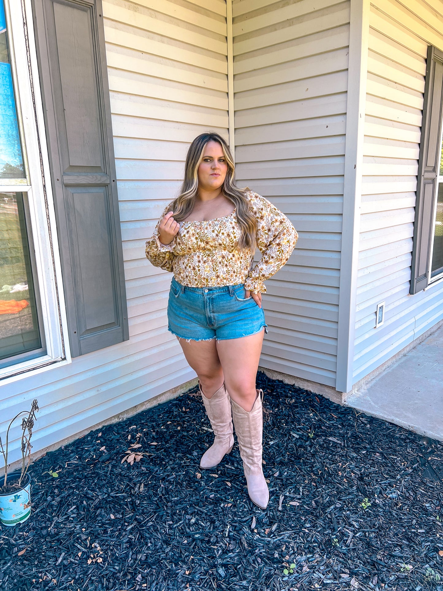 Honey Gold Floral Top