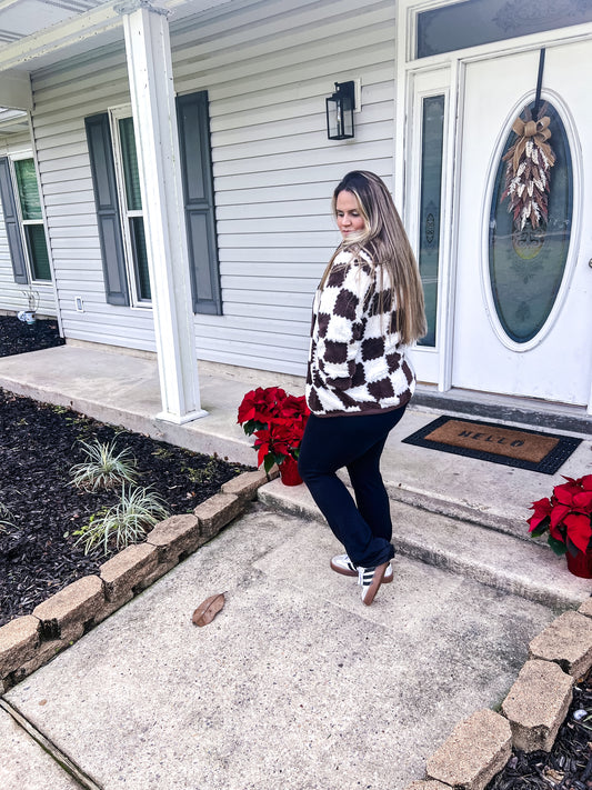 Mocha Latte Checkered Jacket