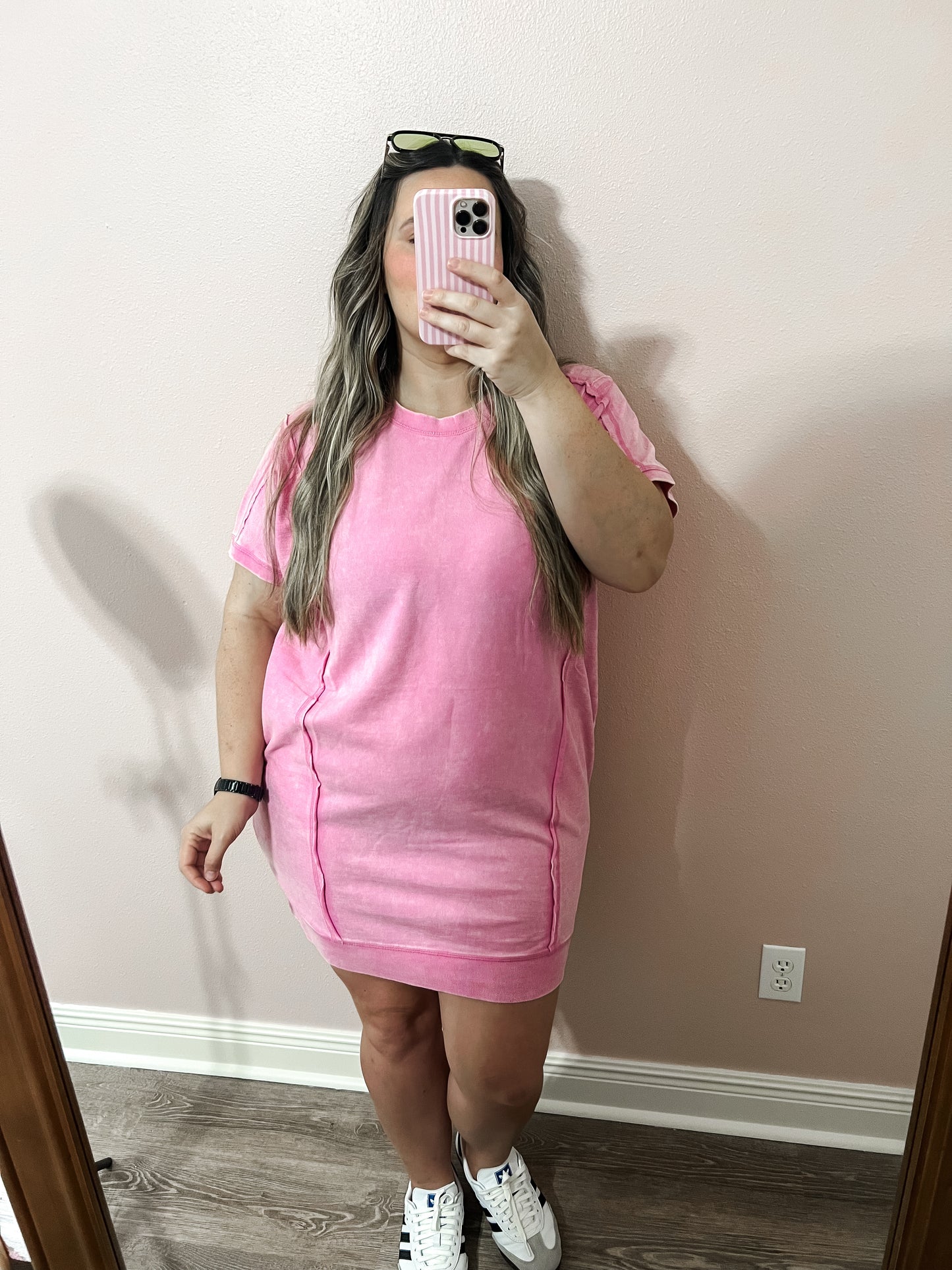 Throw & Go Dress - Candy pink