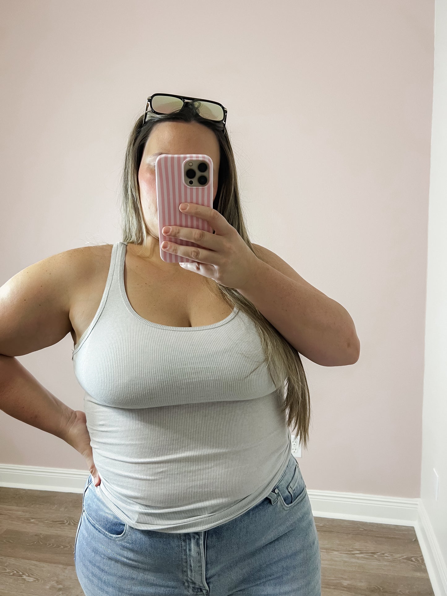Everyday Ribbed Tank - Heathered grey
