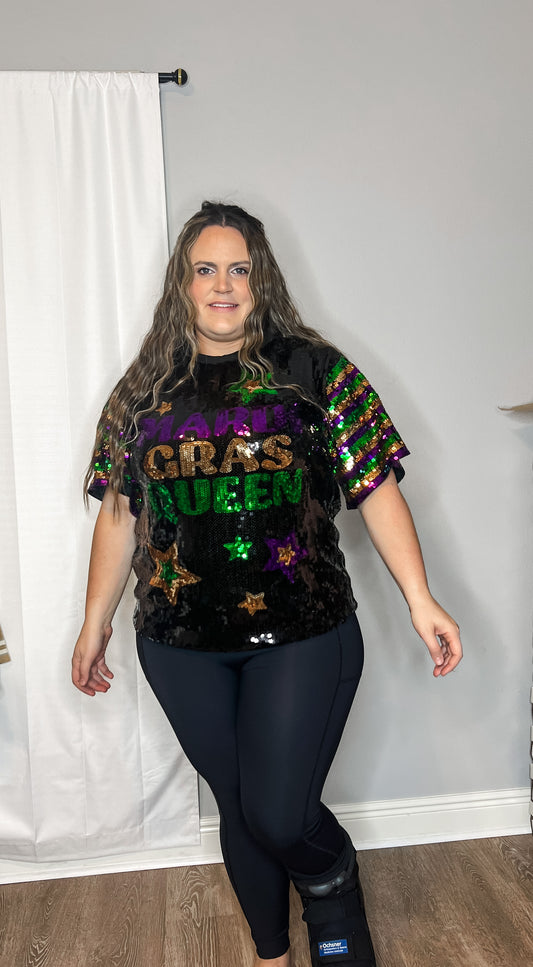 Mardi Gras Queen Sequin Top