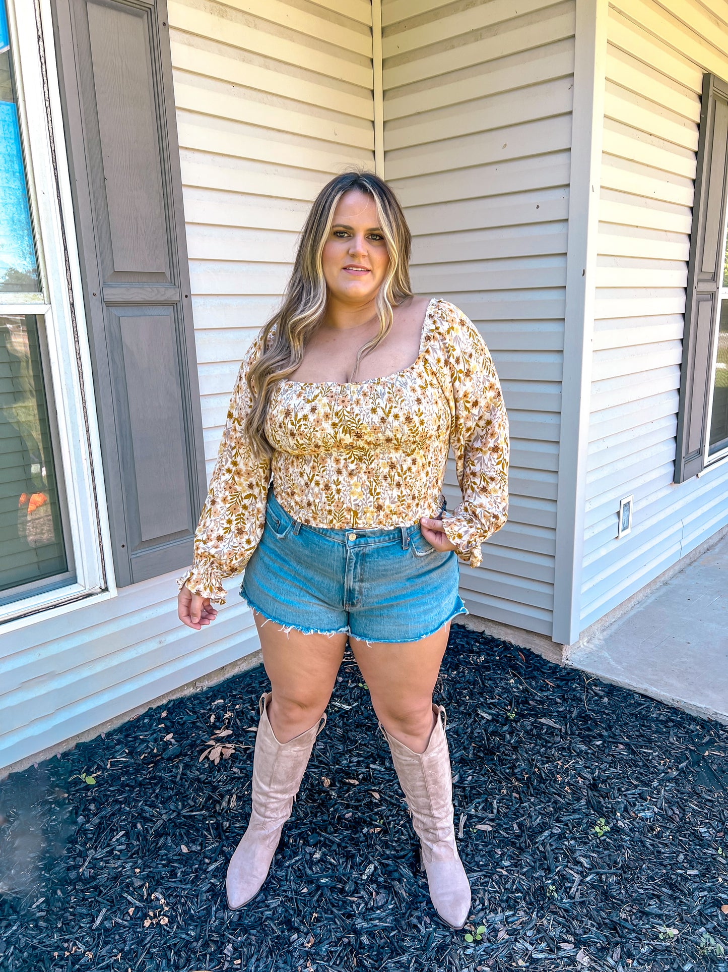 Honey Gold Floral Top