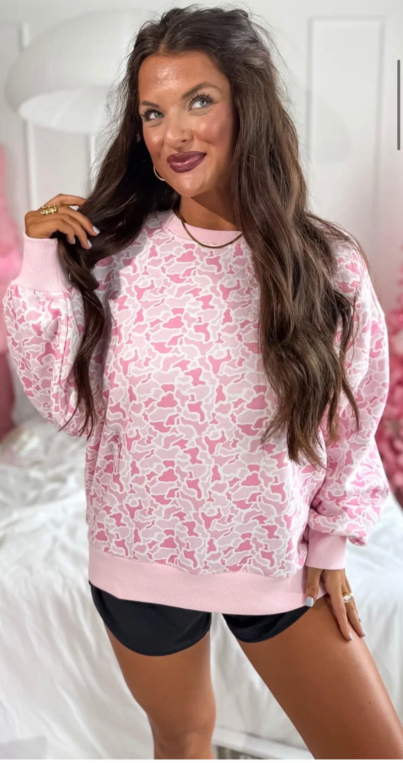 PREORDER - SUGAR BLOOM CAMO CREWNECK