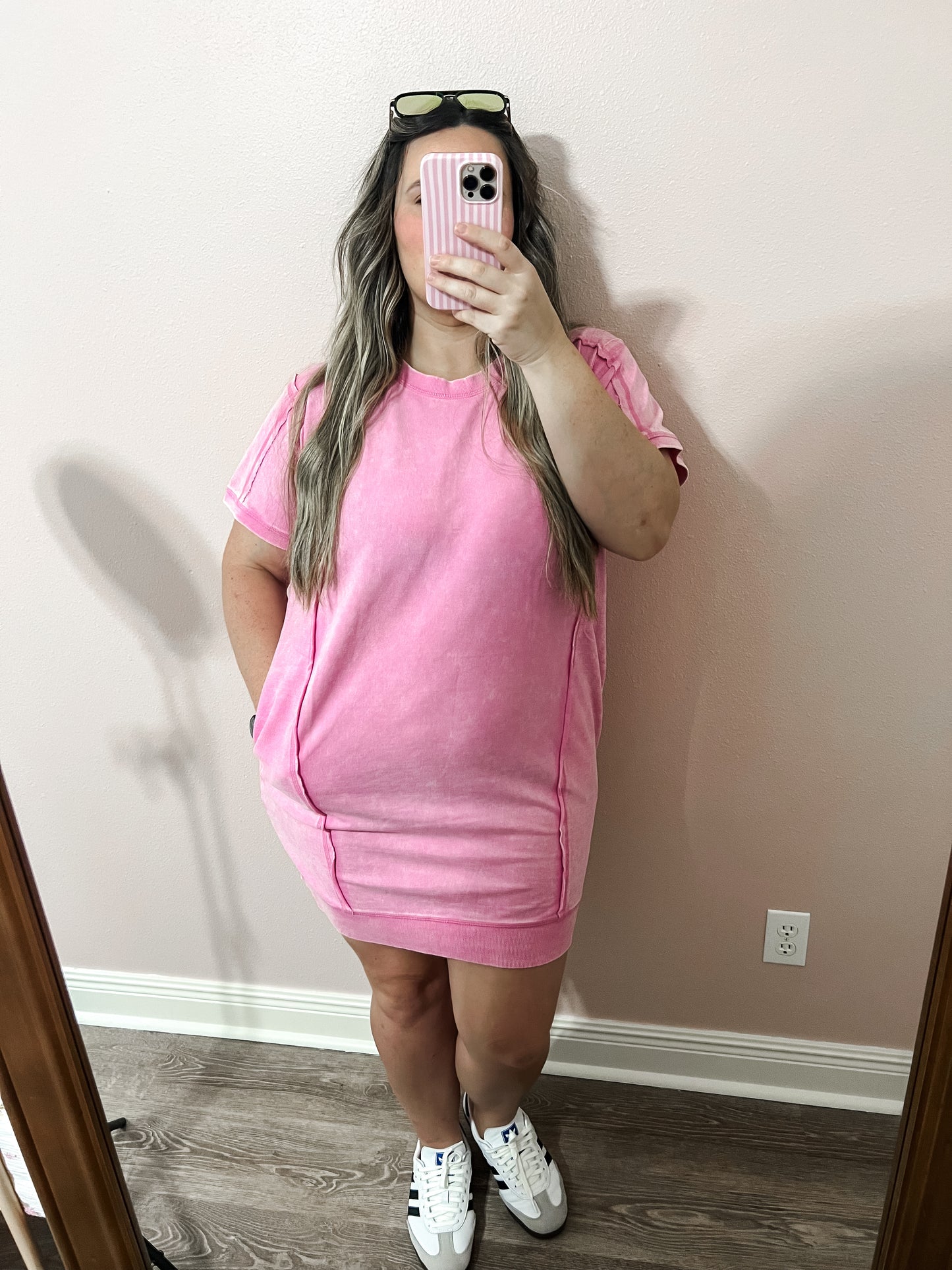 Throw & Go Dress - Candy pink