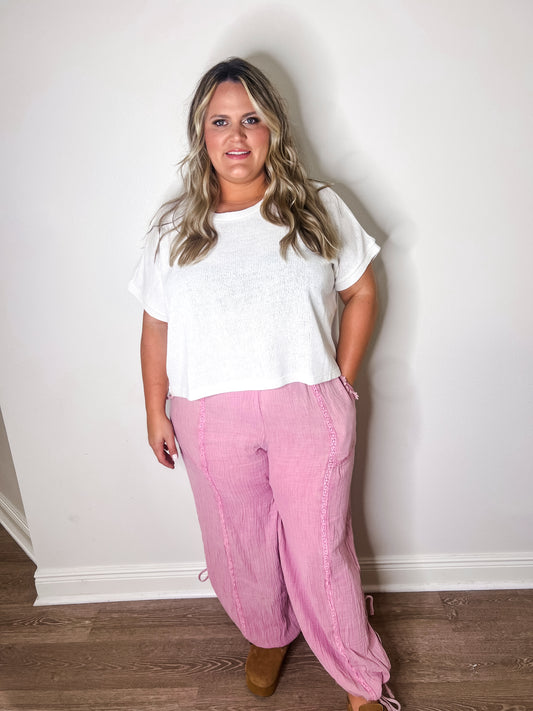 Aspen Knit Top White